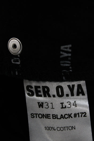 Ser.O.Ya Unisex Adults Jeans Black High Rise Size 31