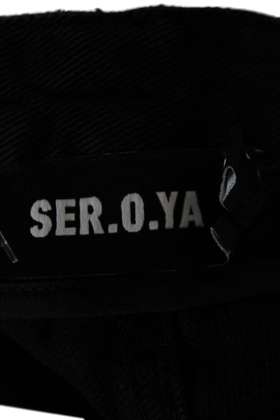 Ser.O.Ya Unisex Adults Jeans Black High Rise Size 31
