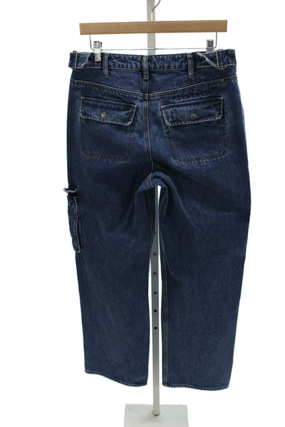 Ksubi Women Wide Leg Blue High Rise Jeans Size 27