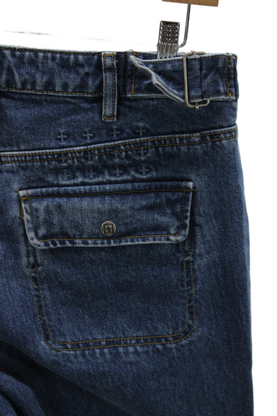 Ksubi Women Wide Leg Blue High Rise Jeans Size 27