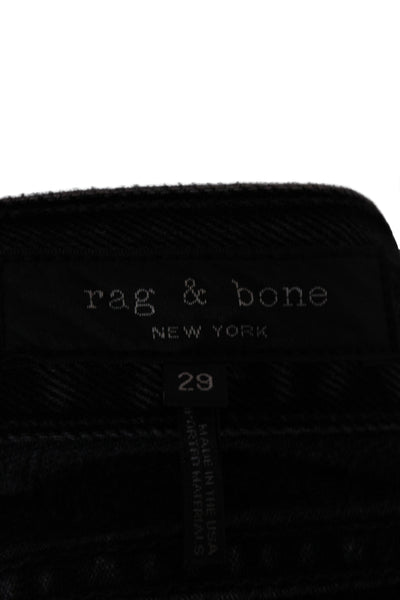 Rag & Bone Unisex Cropped Gray High Rise Cotton Jeans Inseam 30 Size 29