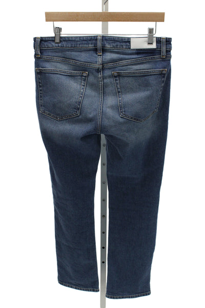 Re/Done Womens High Rise Straight Blue Cotton Jeans Size 28