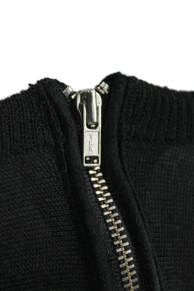The Kooples Womens Merino Wool Scoop Neck Pullover Black 3/4 Sleeve Size 3