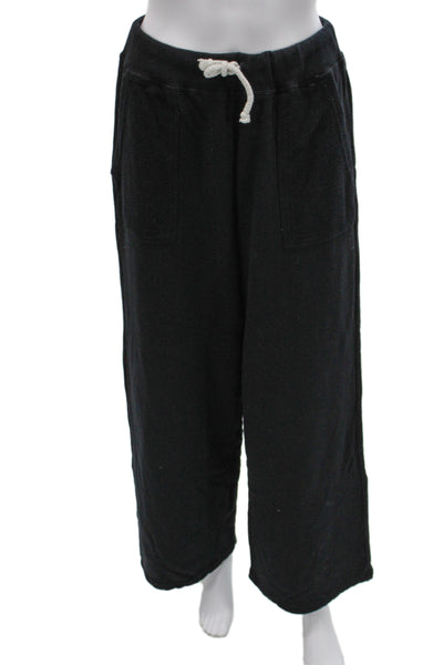 Perfect White Tee Womens Half Zipper Turtleneck Sweat Suit Black Size Small