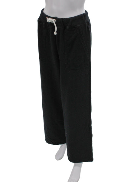 Perfect White Tee Womens Half Zipper Turtleneck Sweat Suit Black Size Small