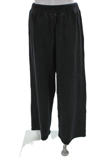 Perfect White Tee Womens Half Zipper Turtleneck Sweat Suit Black Size Small