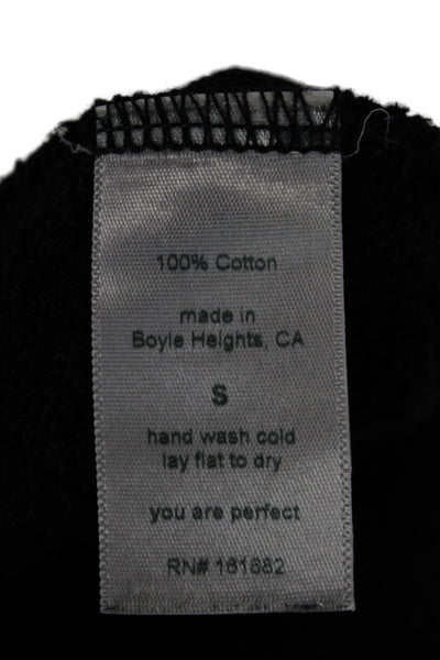 Perfect White Tee Womens Half Zipper Turtleneck Sweat Suit Black Size Small