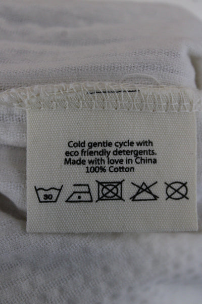 Araminta James Womens Corduroy Sweater Shorts Set White Cotton Size 10/8