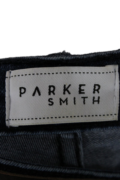 Parker Smith Unisex Ankle Distressed Blue Cotton Jeans High Rise Zip Size 28