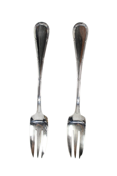 Chambly France Stainless Steel Rubans Croises Serving Forks LOT 2
