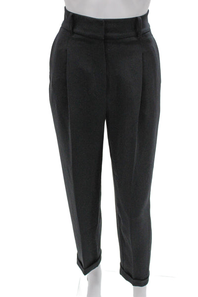 Wilfred Unisex Adults Cropped Gray Solid Polyester Button Pants Size 6