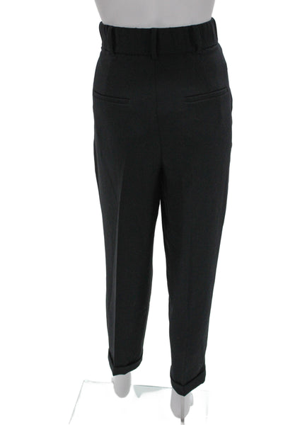 Wilfred Unisex Adults Cropped Gray Solid Polyester Button Pants Size 6