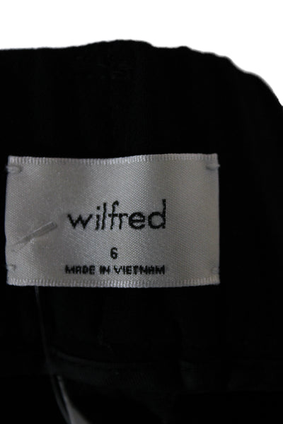 Wilfred Unisex Adults Cropped Gray Solid Polyester Button Pants Size 6