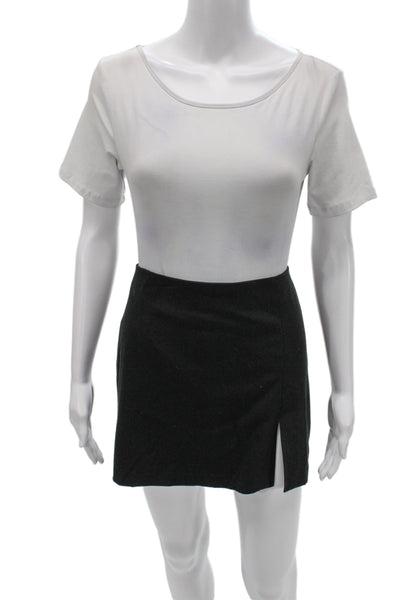 Sunday Best Womens Mini Skirt Black Recycled Polyester Zip Casual Size 2