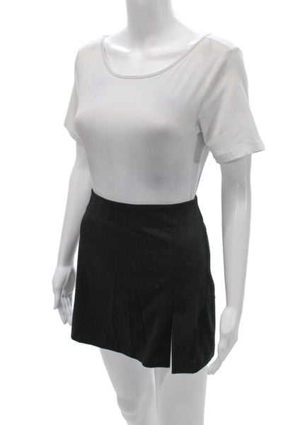 Sunday Best Womens Mini Skirt Black Recycled Polyester Zip Casual Size 2