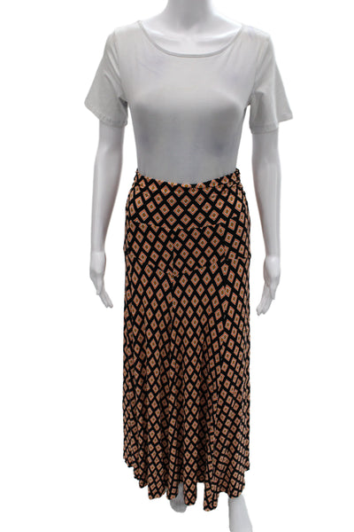 Anthropologie Womens Multicolor Argyle Maxi Skirt Long Viscose Elastane Size S