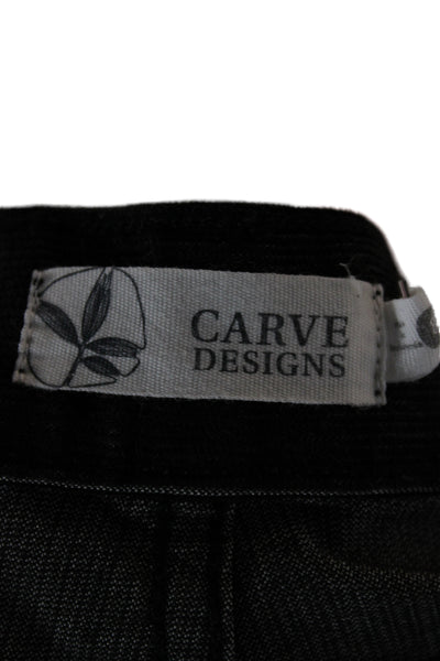 Carve Designs Womens Cut-Off Shorts Black Organic Cotton Size 8