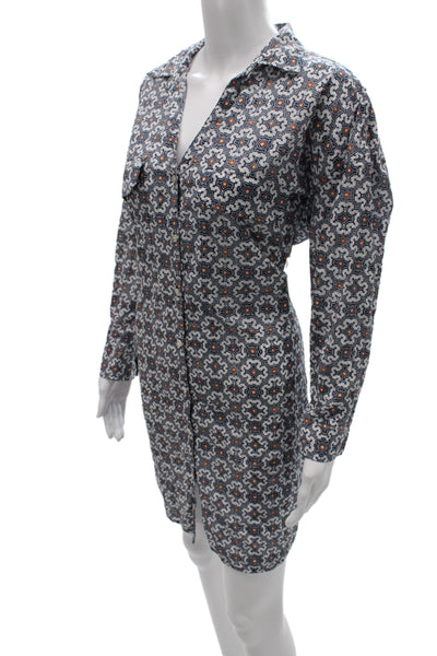 Roller Rabbit Womens Multicolor Geometric Shirt Dress Size L