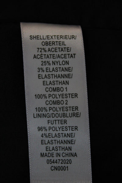 Aidan Mattox Womens Cocktail Dress Black Square Neck Knee Length Size 10