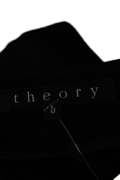 Theory Womens Ankle Pants Black Wool 30in Size 8