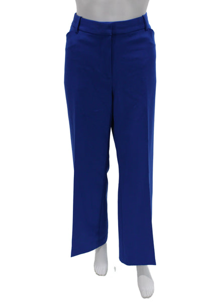 Kobi Halperin Womens Blue Dress Pants Hook & Eye Polyester Size 12