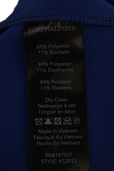 Kobi Halperin Womens Blue Dress Pants Hook & Eye Polyester Size 12