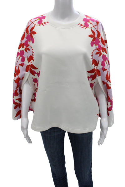 Cynthia Rowley Womens Floral Tunic Multicolor Crew Neck Long Sleeve Size XS