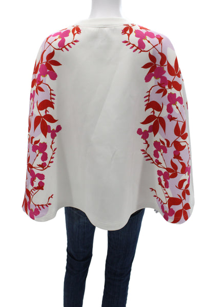 Cynthia Rowley Womens Floral Tunic Multicolor Crew Neck Long Sleeve Size XS