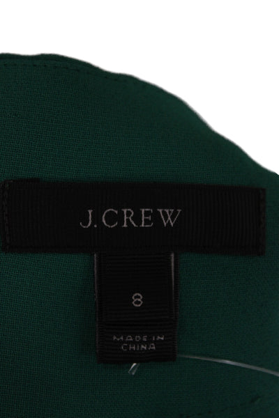 J Crew Womens Basic V-Neck Green Tank Size 8