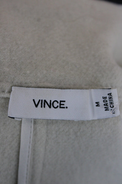 Vince Womens Beige Sleeveless Polyester Vest Open Front Size M