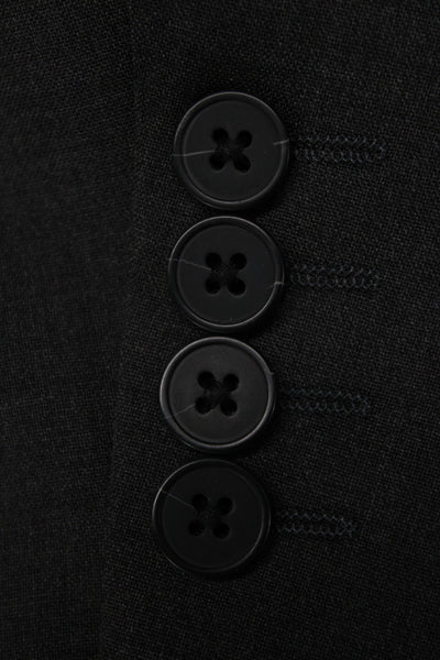 Theory Mens Gray Wool Blend Suit Jacket Button Solid Business Size 36