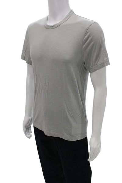 Standard James Perse Men Gray Basic Crew Neck Short Sleeve T-Shirt Size S