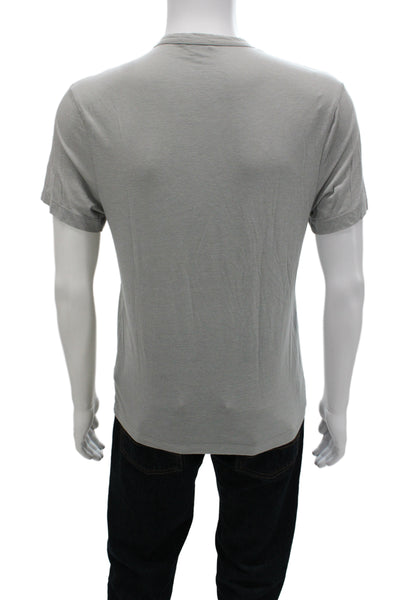 Standard James Perse Men Gray Basic Crew Neck Short Sleeve T-Shirt Size S