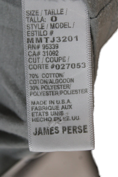 Standard James Perse Men Gray Basic Crew Neck Short Sleeve T-Shirt Size S