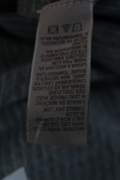 Standard James Perse Men Basic Gray Striped Cotton Crew Neck T-Shirt Size S