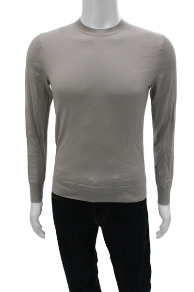 Theory Mens Wool Pullover Sweater Crew Neck Gray Minimalist Size XS