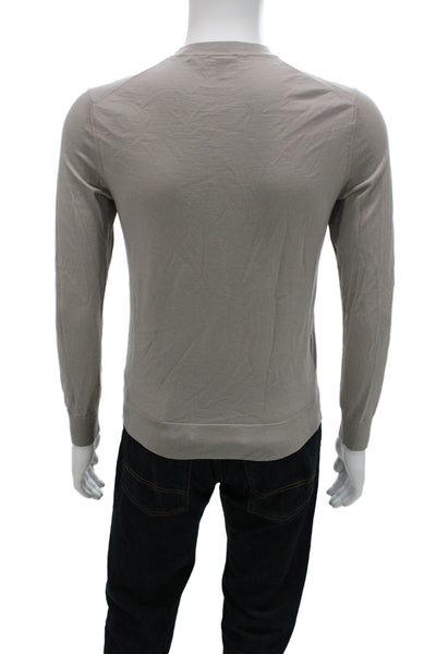 Theory Mens Wool Pullover Sweater Crew Neck Gray Minimalist Size XS