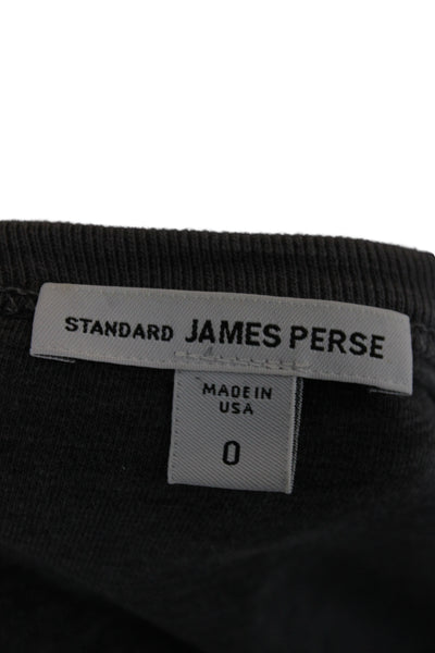 Standard James Perse Mens Basic Gray T Shirt Crew Neck Short Sleeve Size S