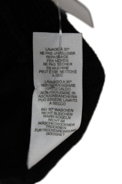 Paul Smith Mens Black Cotton Pullover Sweater Round Neck Long Sleeve Size S