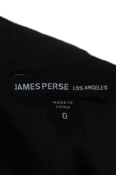 James Perse Mens Short Sleeves Polo Shirt Grey Cotton Size 0