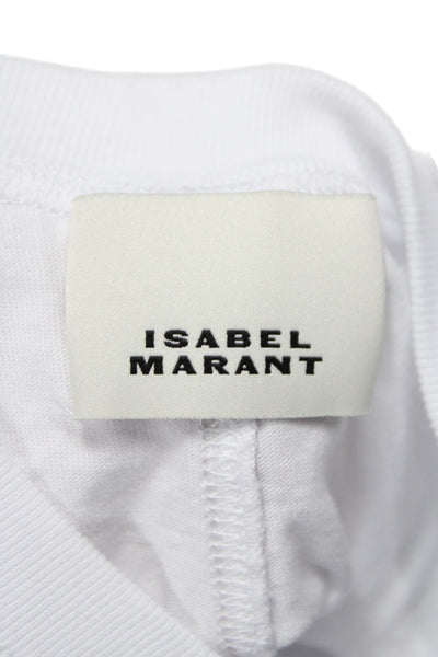 Isabel Marant Women Basic White Organic Cotton Short Sleeve T-Shirt Size XS
