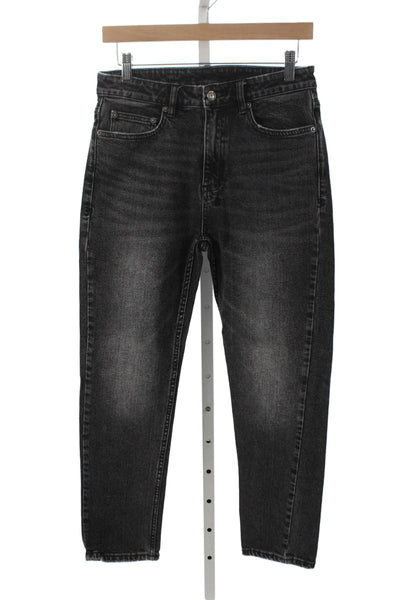 Ksubi Unisex Tapered Black High Rise Jeans Cotton Blend Size 27