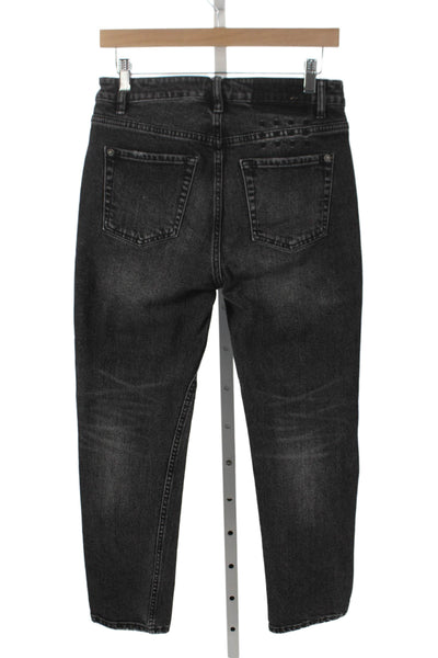 Ksubi Unisex Tapered Black High Rise Jeans Cotton Blend Size 27