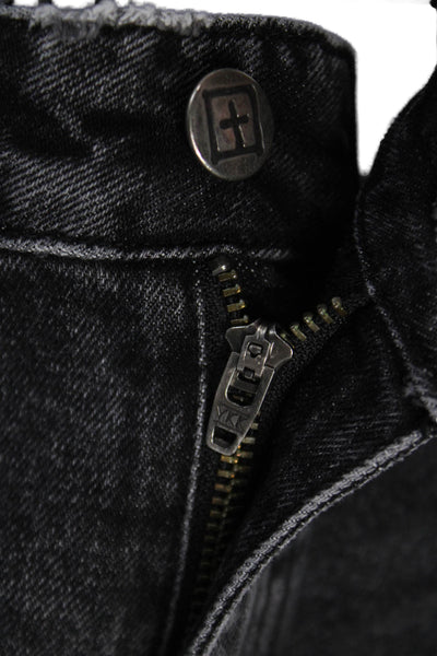Ksubi Unisex Tapered Black High Rise Jeans Cotton Blend Size 27
