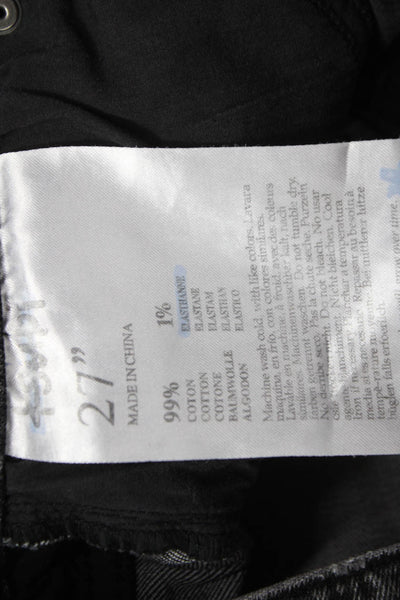 Ksubi Unisex Tapered Black High Rise Jeans Cotton Blend Size 27