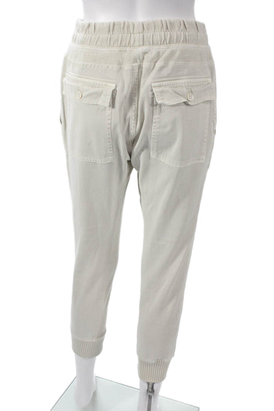 Standard James Perse Unisex Adults Jogger Pants Beige Cotton Drawstring Size 1