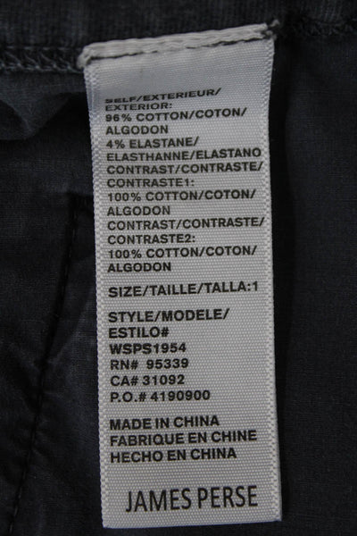 Standard James Perse Unisex Adults Jogger Pants Gray Drawstring Size 1