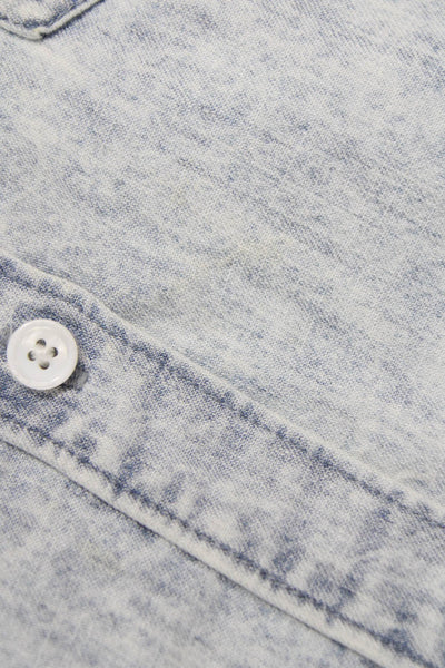 Rails Unisex Adults Denim Collared Button-Up Long Sleeve Blue Tencel Size XS