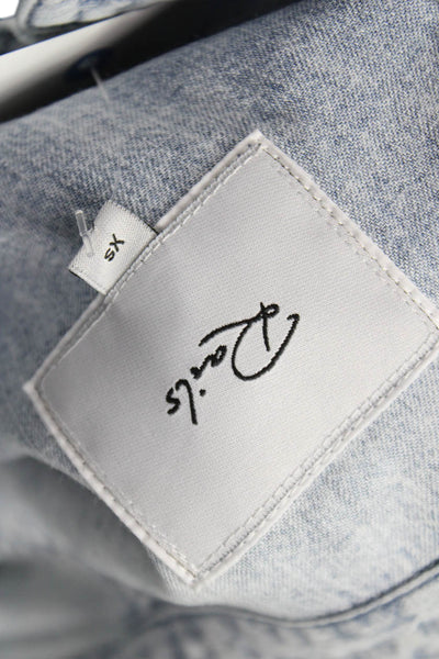 Rails Unisex Adults Denim Collared Button-Up Long Sleeve Blue Tencel Size XS