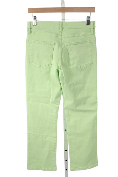 Elliott Lauren Womens Ankle Pants Green 92% Cotton Button Mid Rise Size 4